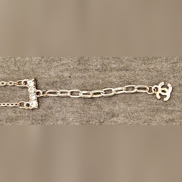 CHANEL Silver Crystal Pearl Bracelet - Picture 5 of 5